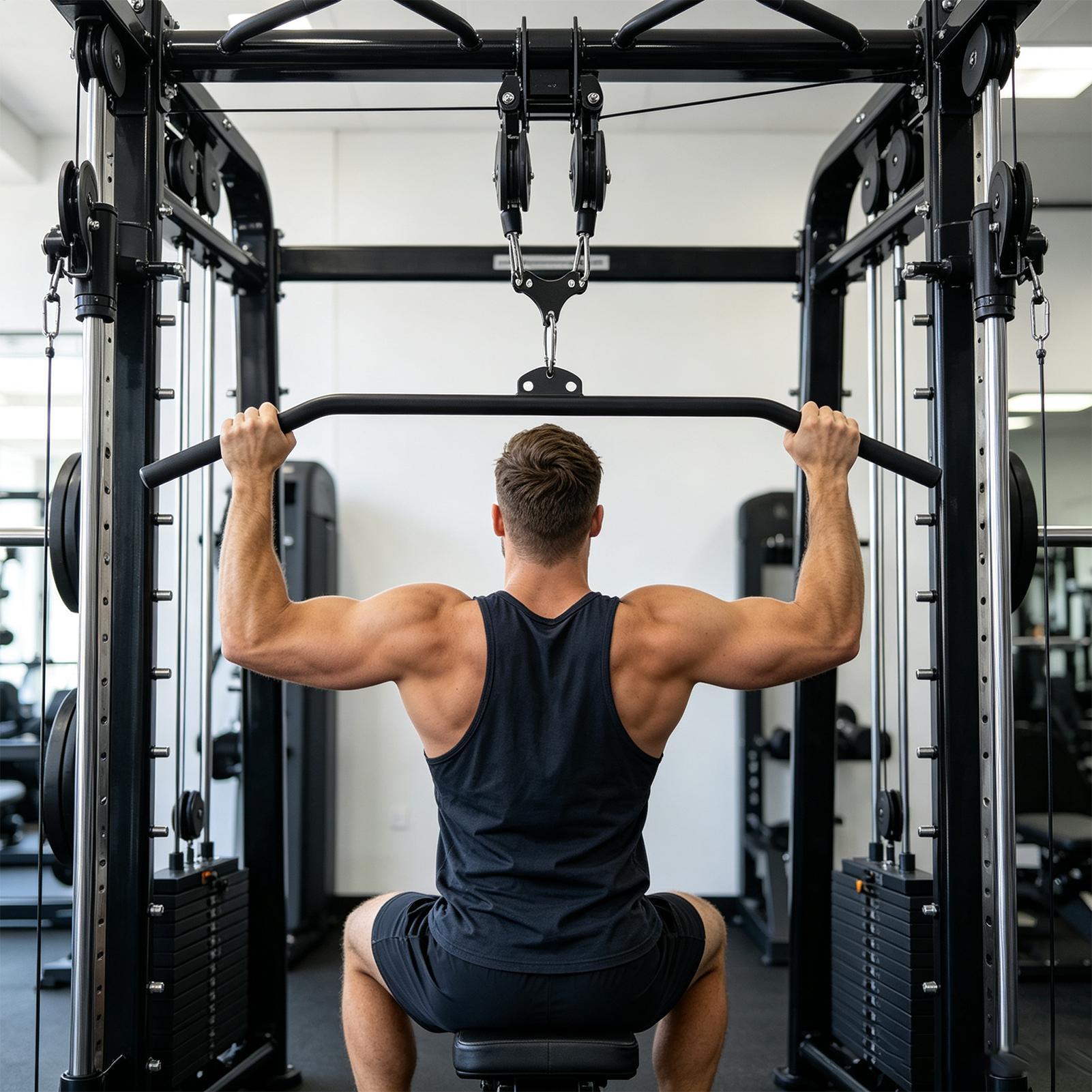 محول قضيب السحب عالي الارتفاع، - مراجعة Home Gym Cable Machine وسعره