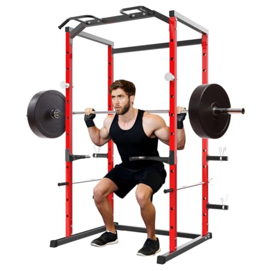 قفص تمارين قوي مع قضيب سحب، رف - مراجعة Squat Rack Power وسعره