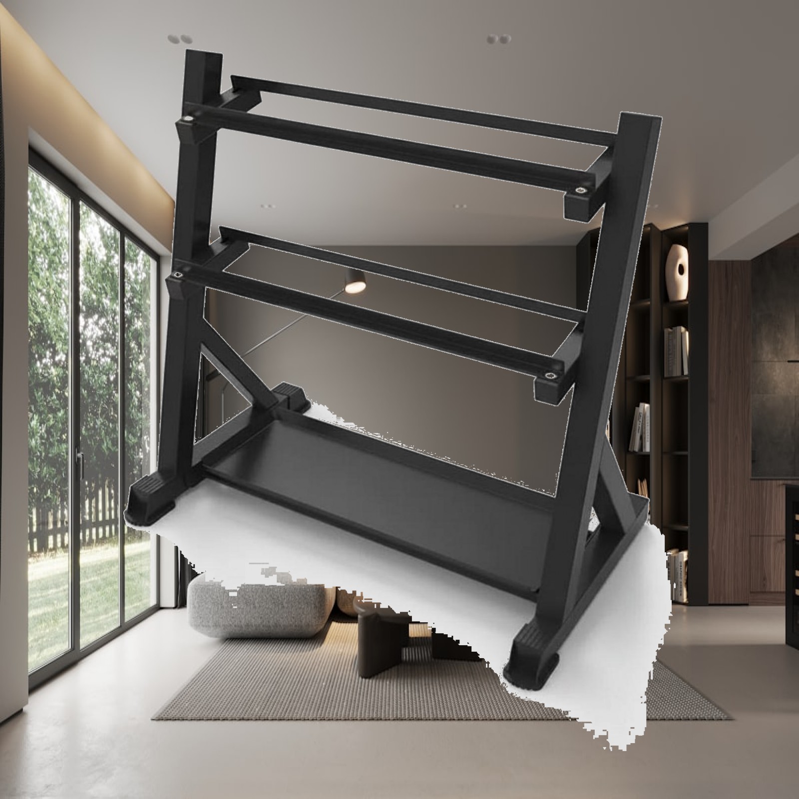 رف دمبل بثلاث طبقات لتوفير الم - مراجعة Home Gym Usa وسعره