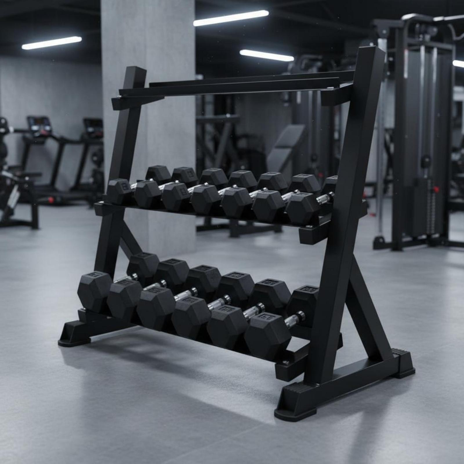 رف دمبل بثلاث طبقات لتوفير الم - مراجعة Home Gym Usa وسعره