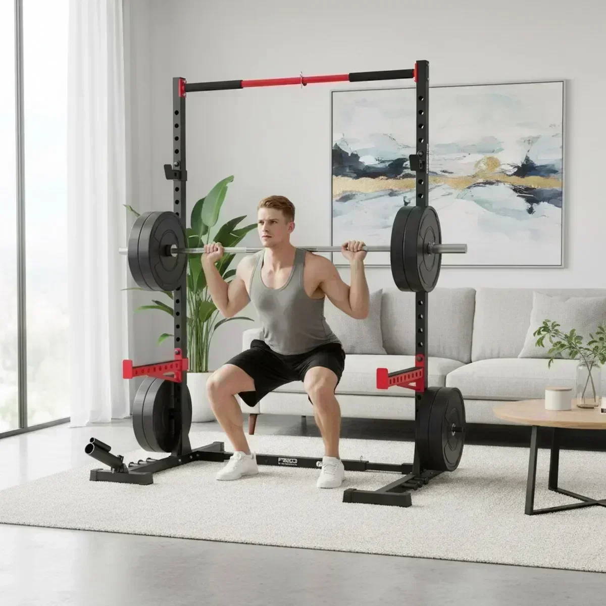 رف تمارين القرفصاء القابل للتع - مراجعة Squat Rack Power وسعره