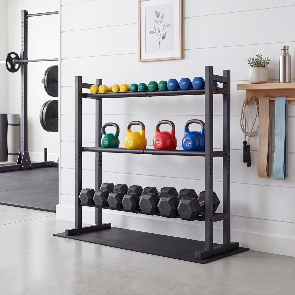 حامل أثقال ثلاثي الطبقات شديد  - مراجعة Home Gym Usa وسعره